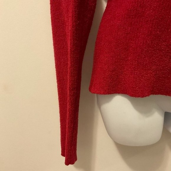 KENAR  Women’s Red V-Neck Sweater Size Large - Picture 5 of 6